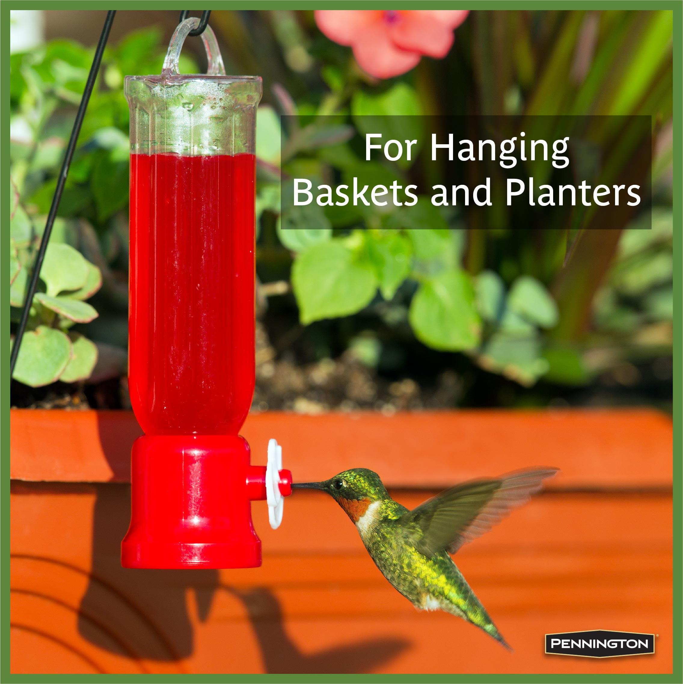 2 Pack Hummingbird Feeder with Hanger Planter Box Dishwasher Safe 2.3 Oz Red New 
