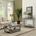 thumbnail image 4 of Convenience Concepts Table Console Oxford avec 1 Tablette Inférieure Ouverte, Fini Gris, 4 of 4