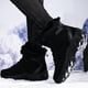 thumbnail image 2 of Bota Nieve Forrada Piel Ligera para Hombre Invierno para Actividades Al Aire Libre (negro 39), 2 of 9