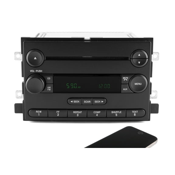Restored 2006-2007 Ford Freestyle Mustang OEM AM FM CD Player w Bluetooth 6F9T-18C869-BC (Refurbished)