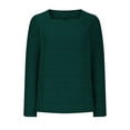 thumbnail image 7 of Olyvenn Women's Puff Sleeve Square Neck Summer Fashion Trendy 2025 Fall Blouses Textured Solid Work Office Shirts Tops Green L, 7 of 7