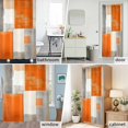 thumbnail image 6 of Abstract Painting Graffiti Lattice Fabric Shower Curtain Orange White Gray Washable Shower Curtains for Bathroom, Waterproof Bath Curtain with Hooks Home Decor 36x72in, 6 of 8