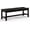Black, variant on Outdoor Bench with Curved Seating, HDPE 2-Person Backless Bench Holds up to 800lbs, Weatherproof Garden Bench for Porch, Patio, Park, Entryway, Black/Blue/Grey