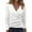 192#White, variant on Long Sleeve Shirts for Women Solid Color Deep V Neck Wrap Sweater Ribbed Knit Slim Fitted Wrap Top Going Out Black M