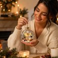 thumbnail image 6 of Glowing Christmas Story Ornament, Light-Up Mini Holiday Scene with Warm LED Light, Festive Keepsake Gift for Home Christmas Party Decoration,F-B, 6 of 7