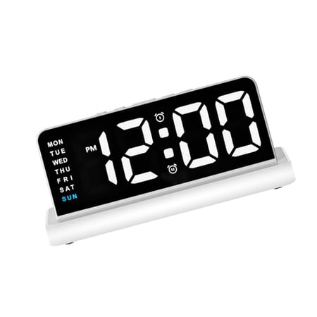 Digital Alarm Clock for Bedroom Desk Clock for Living Room Bedroom with Large Number,Dimmer,Loud Alarm Day of Week