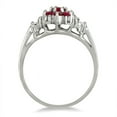 thumbnail image 2 of SZUL Women's Diamond and Ruby Flower Ring, 2 of 3