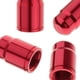 thumbnail image 4 of Paquete de 4 tapones para válvulas Presta de bicicleta, aluminio anodizado, para Presta/Schrader Rojo Schrader, 4 of 6
