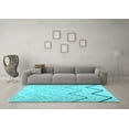 thumbnail image 3 of Ahgly Company Indoor Square Abstract Light Blue Contemporary Area Rugs, 7' Square, 3 of 4