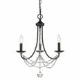 thumbnail image 2 of Golden Lighting Mirabella 3-light Chandelier in Matte Black, 2 of 5