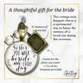 thumbnail image 3 of Bridal Bouquet Photo Charm Sister Beside Me White Wedding Memorial Picture Jewelry, 3 of 9