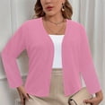 thumbnail image 2 of mihongmao Womens Winter Coats Women's Casual Fashion Loose Temperament Solid Color Shawl Long Sleeve Cardigan Sweater Cardigan,Womens Tops Plus Size Pink XXL, 2 of 6