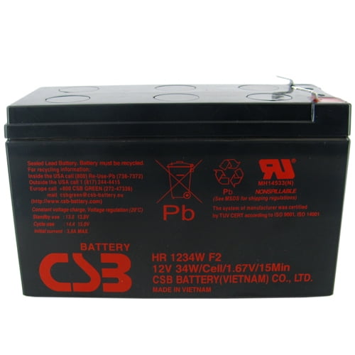 Аккумулятор csb hr1234w f2