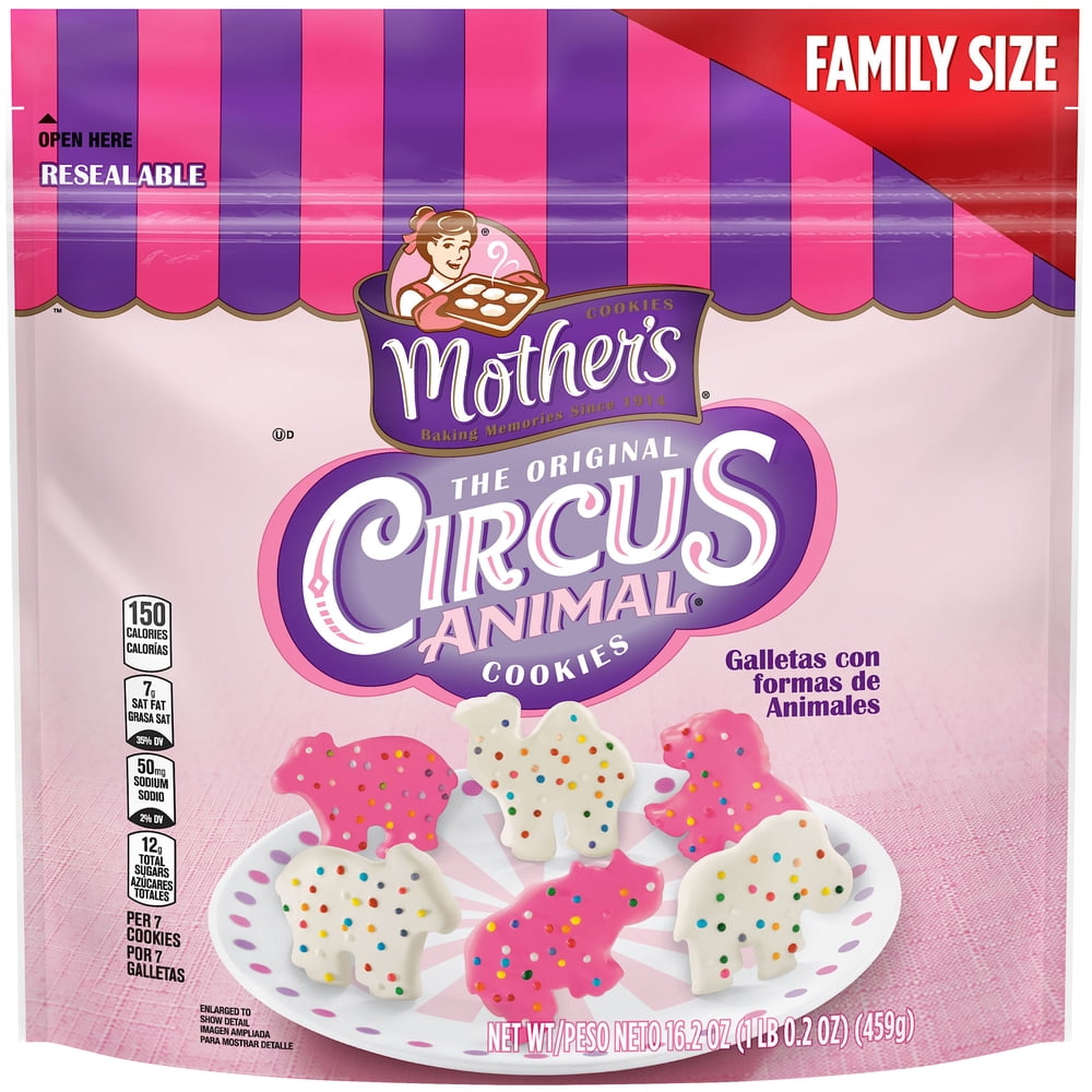 Mothers Original Circus Animal Cookies, 16.2 Oz, 7 Ct