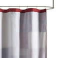 thumbnail image 5 of Woolrich Sunset 100% Cotton Printed Plaid Pieced Shower Curtain, Lined 72x72 inch, Red, 5 of 5