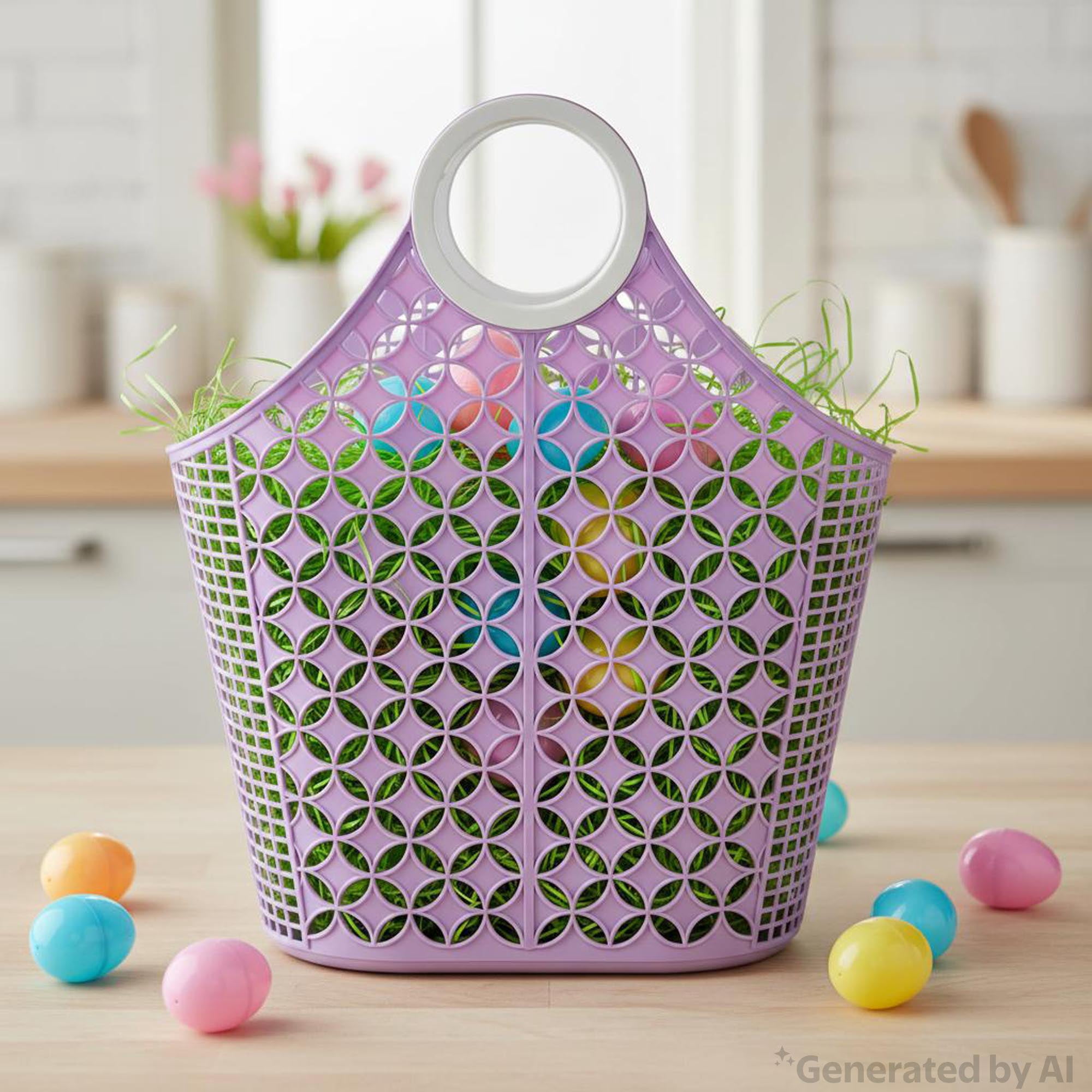 Way To Celebrate Easter Jelly Tote, Purple, 11 in x 18 in