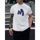 thumbnail image 1 of [Trendy WAKE UP Graphic Tee] MBDMBD Trendy "WAKE UP" Graphic Tee - Breathable Polyester Blend, Machine Washable - Casual Crew Neck Summer Streetwear, 1 of 6