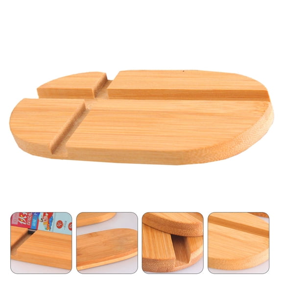YOSADIER Orange Wooden Phone Stand for Stable Desktop Use 1Pc
