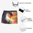 thumbnail image 3 of Vsdgher Rainbow Sunset Cloud White Horse Pattern Men's Boxer Brief Underwear,Soft Funny Underwear for Men-Large, 3 of 5