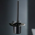 thumbnail image 6 of OUNONA Stylish Black Aluminum Toilet Brush Holder with SpaceSaving Design for Modern Bathroom 6.5 inches, 6 of 8