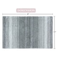 thumbnail image 2 of Home Weavers 100% Cotton Gradation Collection Bathroom Decore | Washable Rug | Bathroom Mat | Kitchen Rug | Bathroom Rug Set | Bath Mat Set | Bath Floor Mat Non Slip, 21"x34", Gray, 2 of 3