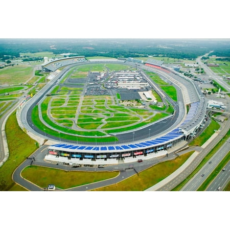 Aerial view of North Carolina Speedway in Charlotte, NC Print Wall