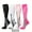 Black White Pink Rose, variant on 4 Pairs Professional Knee-High Compression Socks for Men & Women - Heavy-Duty,, All-Season Wear - Nylon/Elastane (Black/White/Pink/Grey) - Marathon Running, Gym,, Soccer Athletic Tights