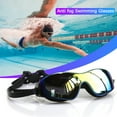 thumbnail image 6 of Yucurem One-Piece Swimming Goggles for Adults, Anti-Fog Swim Pool Eyewear, Large Frame Diving Glasses (Black), 6 of 10