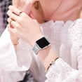thumbnail image 4 of Bandas brillantes compatibles con Apple Watch Band 38 mm 40 mm 41 mm 42 mm 44 mm 45 mm iWatch Series 7/6/5/4/3/2/1/SE, elegante pulsera de metal ajustable Adepaton CZDZ-HY147-3, 4 of 6