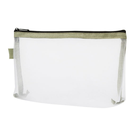 Portable Nylon Mesh Pencil Case - Transparent Cosmetic & Lipstick Storage Bag, Lightweight Travel Organizer for Sch00I, Office, Toiletries, Key Card Zipper Pouch, Compact & Durable
