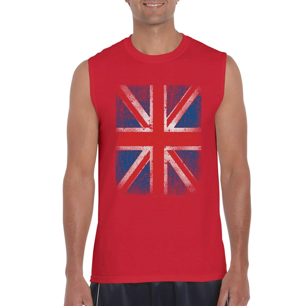 Artix Mens Union Jack British Flag Ultra Cotton Sleeveless TShirt