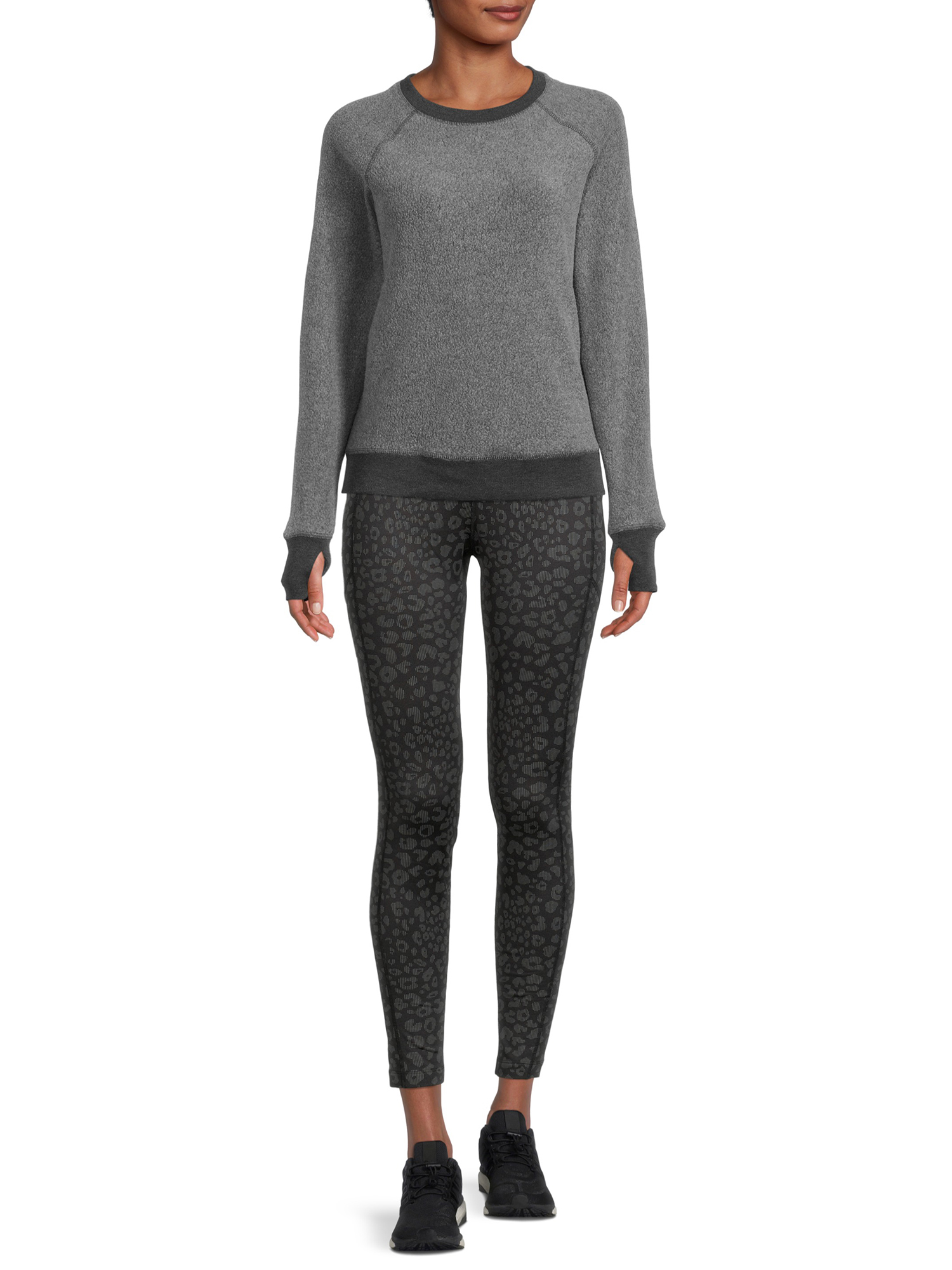 Avia Women's Fleece Pullover Top with Long Sleeves
