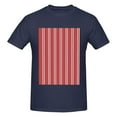 thumbnail image 4 of Bingfone Stripes Red White Men'S Loose Fit Short-Sleeve Pocket T-Shirt, 4 of 7