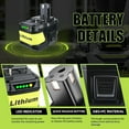 thumbnail image 4 of Upgrade 9000mAh P109 High Capacity Replacement for Ryobi 18V Battery P108 P104 P105 P102 P103 P122 Li-ION Compatible with Ryobi 18V System Cordless Power Tools and Charger, 4 of 5