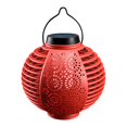 thumbnail image 3 of Linternas solares colgantes, luces solares de estilo Retro con asa, luces solares de jardín de Navidad para exteriores, decoración para patio, valla Rojo Salvador Luces de linterna colgantes, 3 of 6