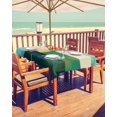 thumbnail image 2 of Fsddascl Oil Painted Outdoor Tablecloth - 60x84 Inch Rectangle Dining Table Cover, Abstract Red Sun Geometric Modern Waterproof Outdoor Table Cloth with Umbrella Hole & Zipper for Picnic/Patio/Party, 2 of 7