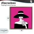 thumbnail image 4 of Stupell Industries Contemporary Black Hat Glamourous Woman Brown Floating Frame Canvas Art, 18 x 18, by Martina Pavlova, 4 of 8