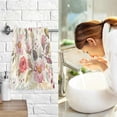 thumbnail image 7 of GZHJMY Romantic Flowers Print Pure Cotton Hand Towels for Bath Decorative Guest Towels Fingertip Towels for Bathroom Spa Gym, 2-Piece, 16 x 28 inches（195）, 7 of 7