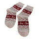 thumbnail image 3 of Calcetines térmicos de alce de mezcla de lana estilo vintage, calcetines tobilleros navideños de invierno Caqui, 3 of 9