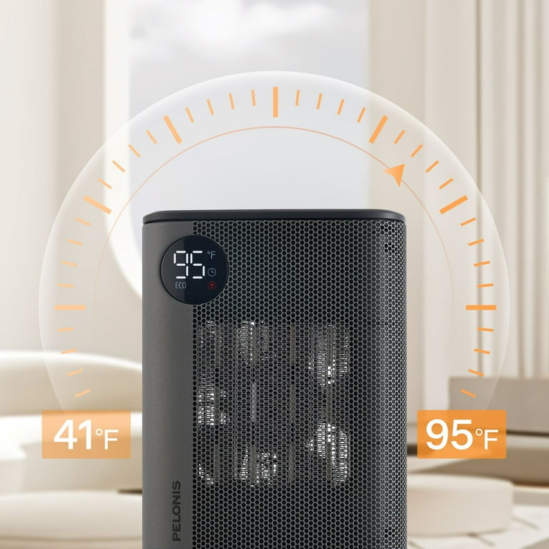 Pelonis PSHC09D2SB Desktop Digital Ceramic Heater with Digital