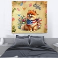 thumbnail image 3 of Pomeranian Celebrates Spring and Enjoys a Happy Easter Tapestry Pom Dog Lover Gifts Wall Hanging Backdrop Home Decor - 02001, 3 of 5