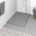 thumbnail image 1 of vidaXL Plateau de Base de Douche SMC Gris 100x70 cm, 1 of 5