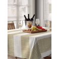 thumbnail image 6 of Cream Striped Table Cloth, Farmhouse Vintage Brown Stripes Waterproof Tablecloth for Rectangle Tables, Reusable Washable Fabric Table Cover for Restaurant Kitchen Dining Tables 60"x102", 6 of 6
