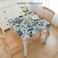 thumbnail image 2 of HAOXIT Square Tablecloth - Washable Table Cover with Dust-Proof Wrinkle Resistant for Restaurant, Picnic, Indoor and Outdoor Dining, (Dark Blue) 54''x54'', 2 of 7