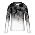 thumbnail image 4 of Sweatshirts for Men Long Sleeve Casual Round Neck Pullover Printed T-Shirt Blouse Black M, 4 of 5