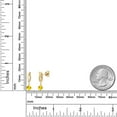 thumbnail image 6 of Gem Stone King 14K Yellow Gold Yellow Sapphire and Lab Grown Diamond Earrings for Women | 0.77 Cttw | Gemstone September Birthstone | Round 4MM, 6 of 6