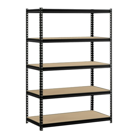 Muscle Rack 48"W x 24"D x 72"H 5-Shelf Steel Freestanding Shelving Unit; Black