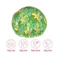 thumbnail image 5 of KLL Cartoon Frog And Lotus Leaf Pattern Shower Cap & Bath Cap for Women,Reversible Oversized Waterproof Shower Caps for all Hair Lengths,Elastic Reusable Bathing Hair Cap, 5 of 6