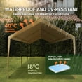 thumbnail image 2 of Abba Patio 10 x 20 ft Beige Solid Canopy Top Cover, 2 of 10