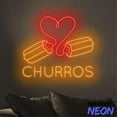 thumbnail image 4 of Handmadetneonsign Churros Neon Sign, Churros Led Sign, Spain Churros Led Light, Churros Spanish Food Store Wall Art, Bakery Store Wall Decor 100645, 4 of 5